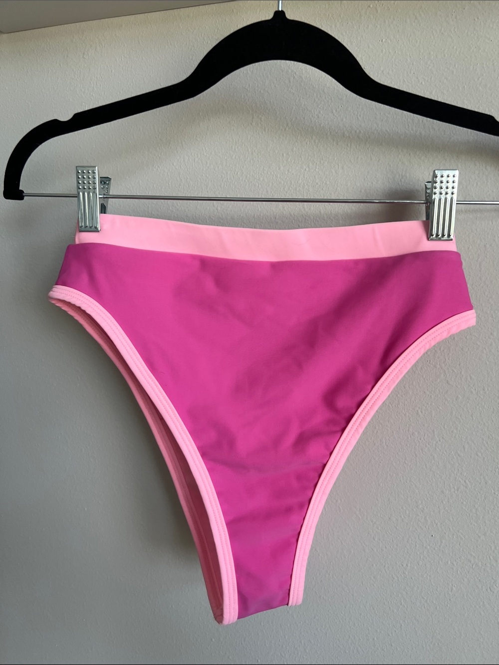 Pink High-Waist Bikini Bottom - Women's Swim